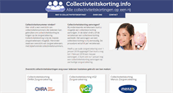 Desktop Screenshot of collectiviteitskorting.info